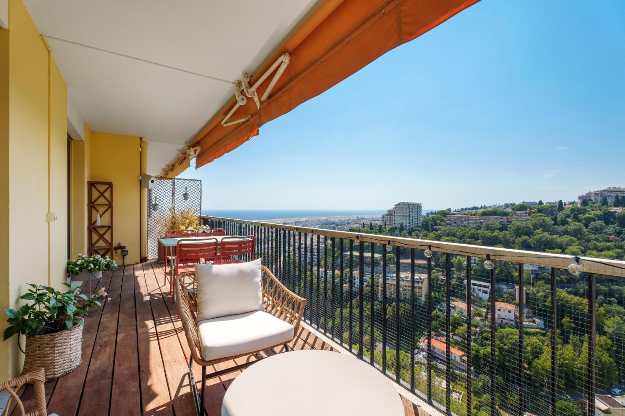 Apartment Renting - Abbaye - Luxury Penthouse Sea View Pool Tennis Parking Nizza